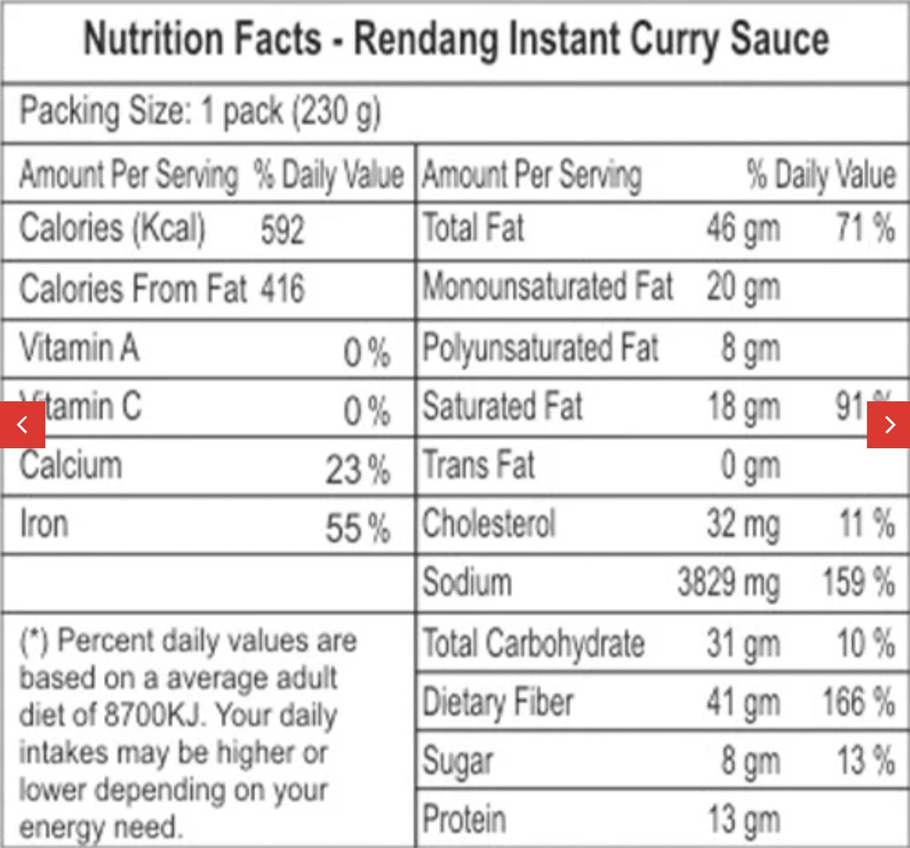 A1 INSTANT CURRY RENDANG SAUCE 230G