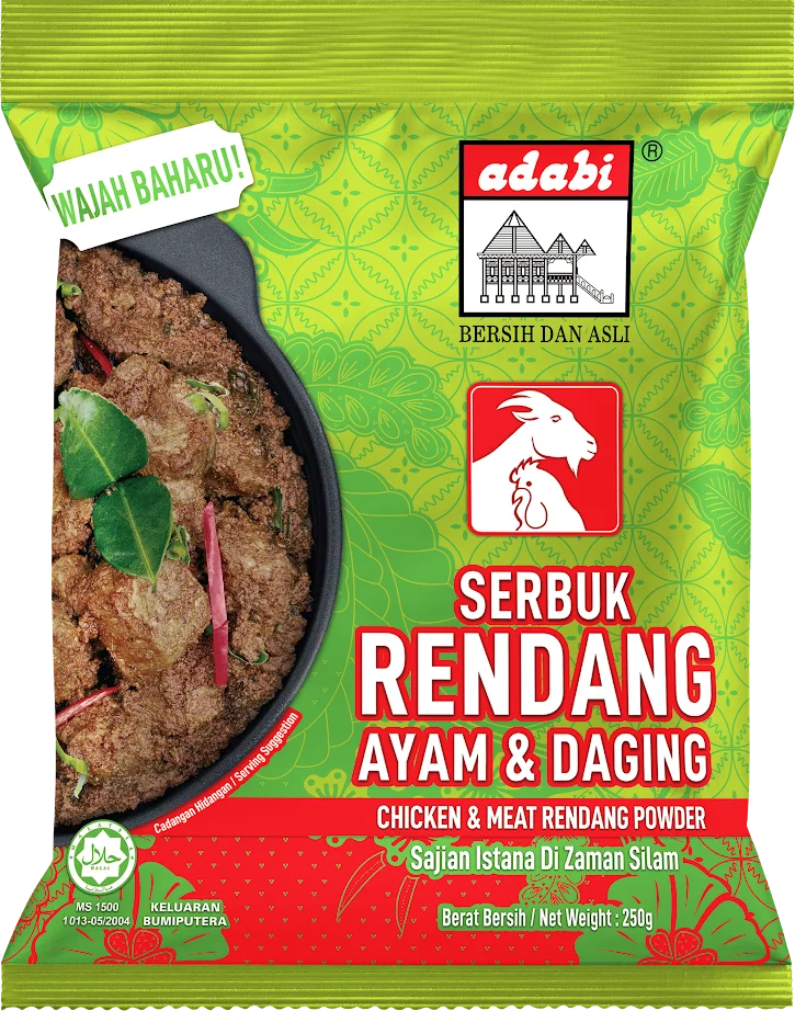 ADABI CHICKEN & MEAT RENDANG POWDER 250G