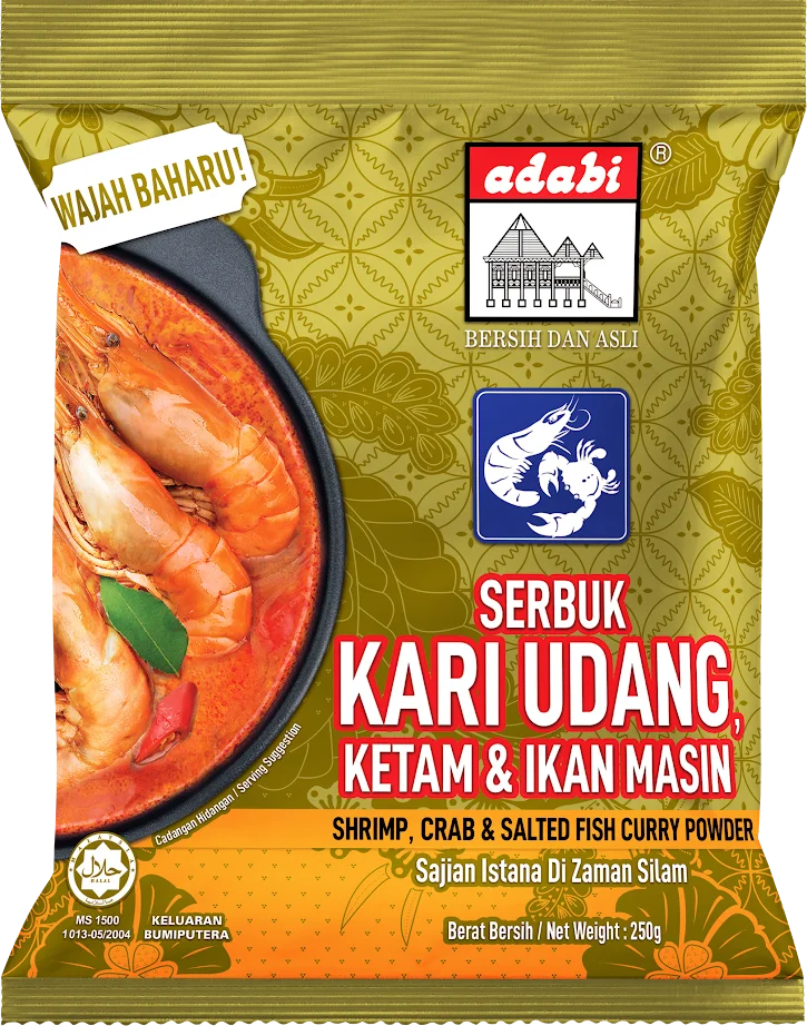 ADABI SHRIMP,CRAB & SALTED FISH CURRY POWDER 250G