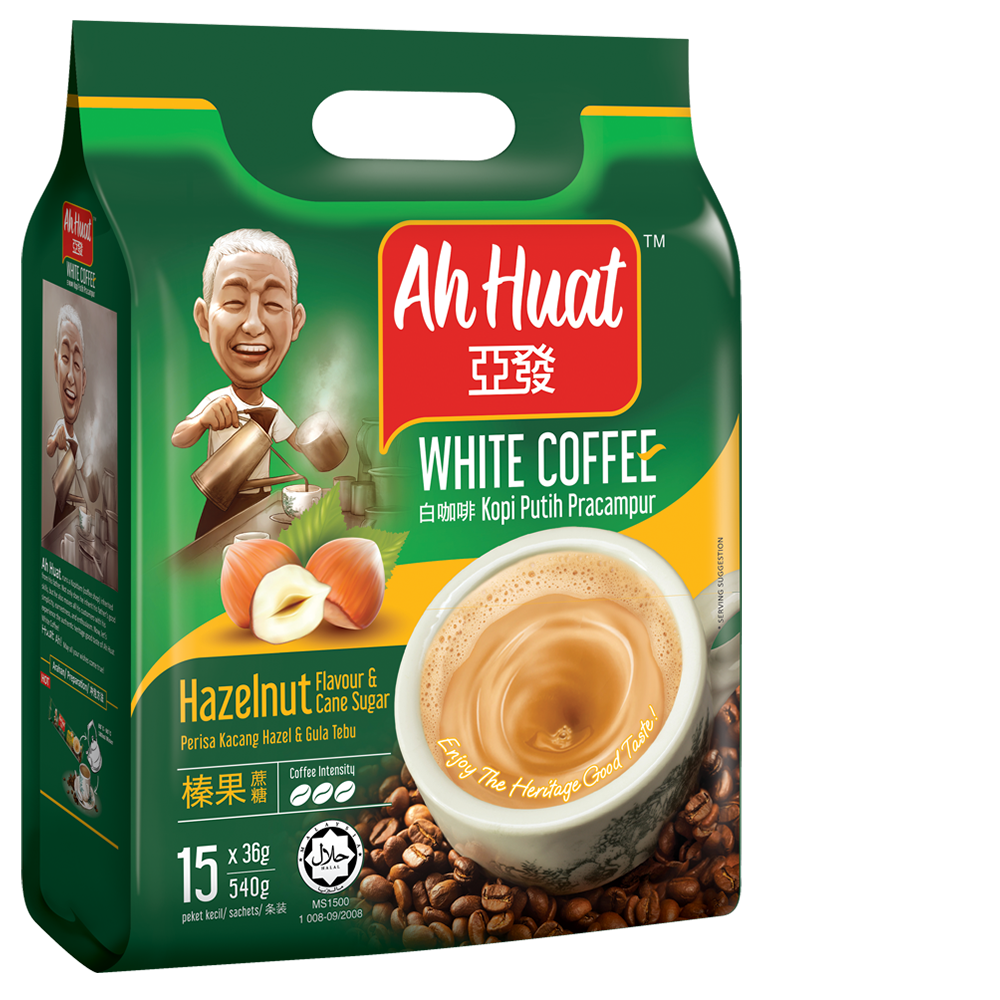 AH HUAT HAZELNUT INSTANT WHITE COFFEE