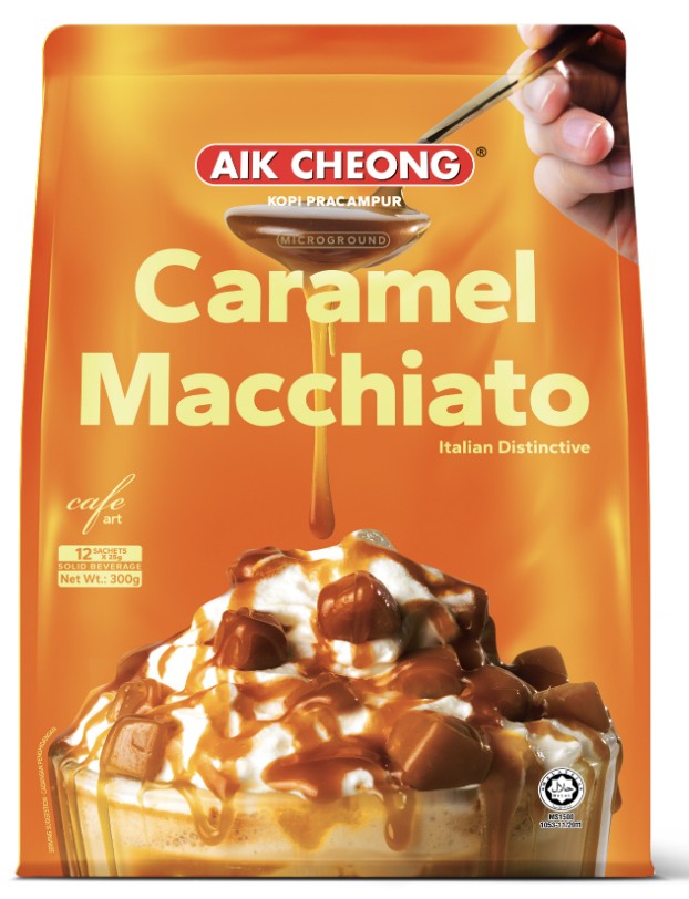 AIK CHEONG INSTANT MOCHA/CAPPUCCINO/CARAMEL MACCHIATO 24 PACKS