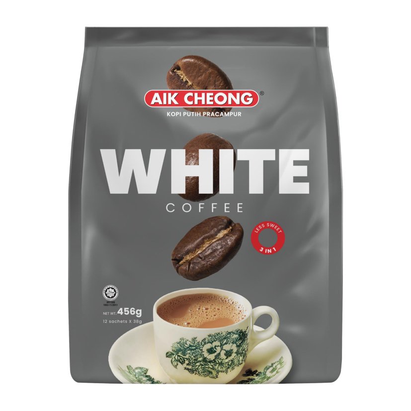 AIK CHEONG LESS SUGAR INSTANT WHITE COFFEE