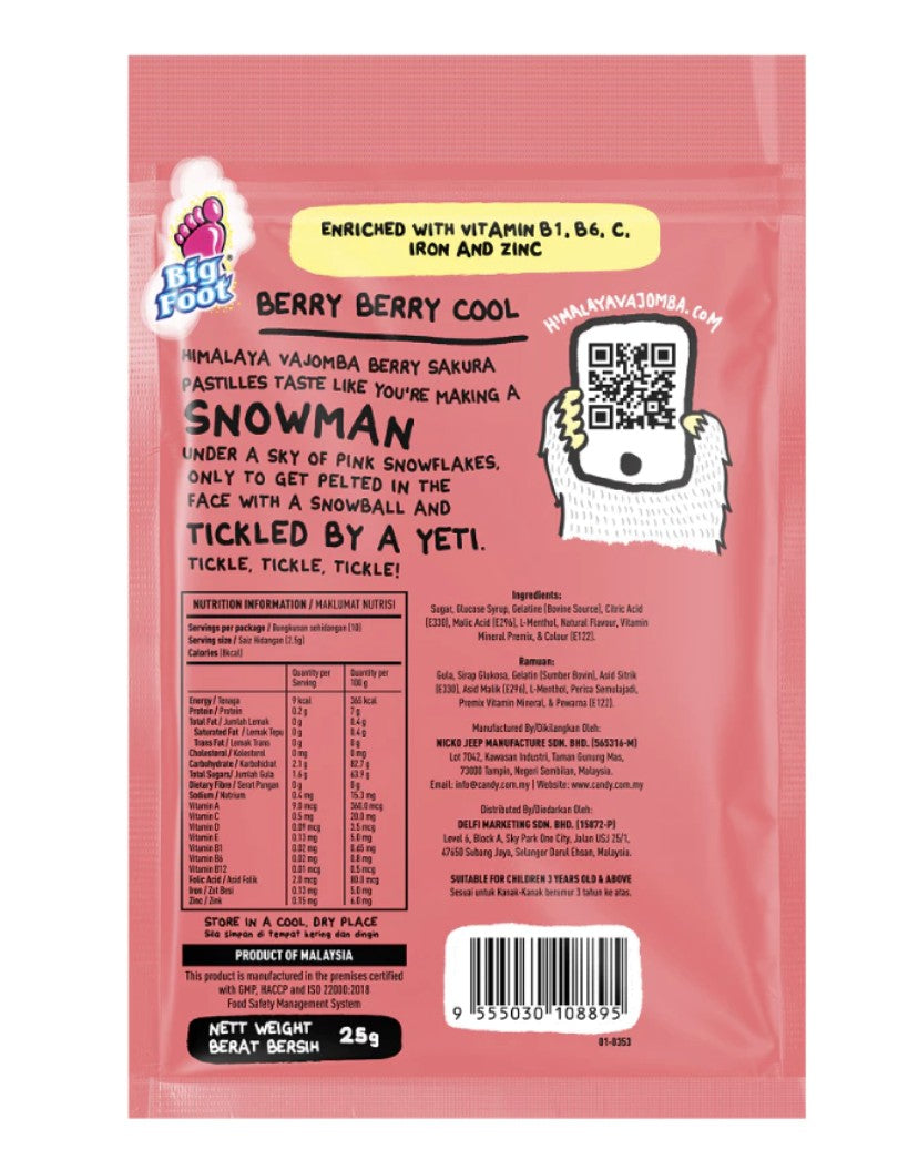 BIG FOOT HIMALAYA VAJOMBA BERRY SAKURA PASTILLES