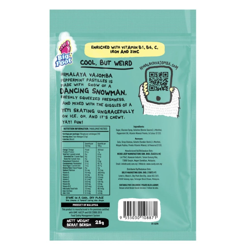 BIG FOOT HIMALAYA VAJOMBA PEPPERMINT PASTILLES