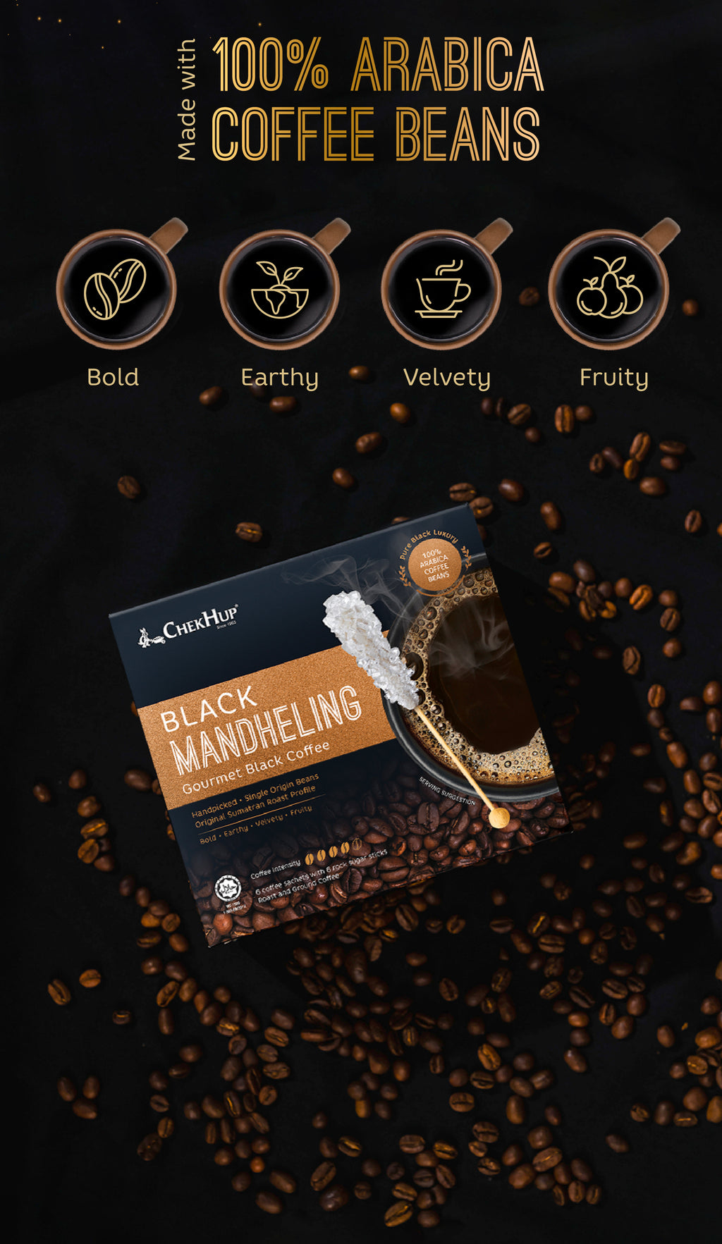 CHEK HUP BLACK MANDHELING GOURMET BLACK COFFEE