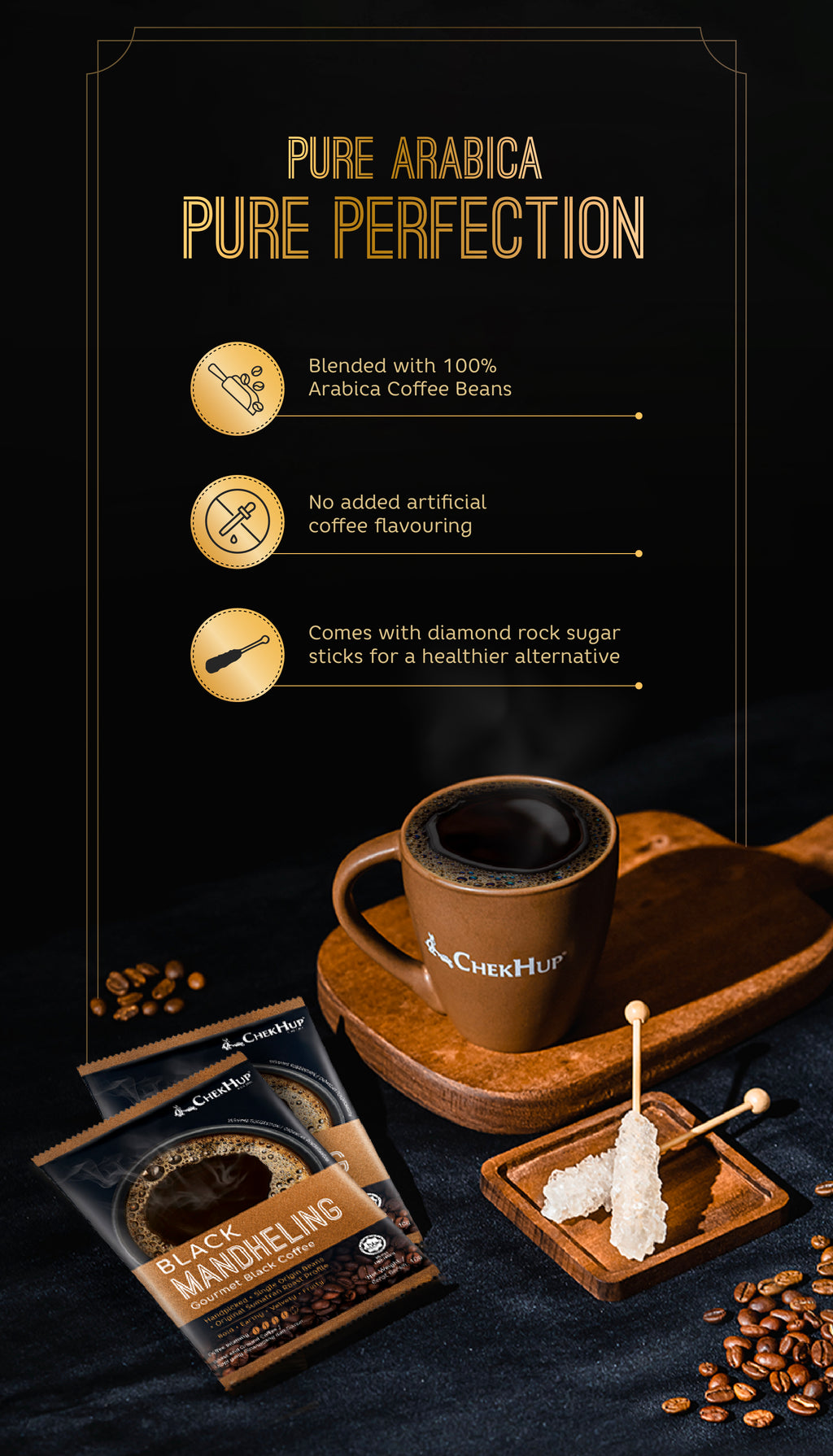 CHEK HUP BLACK MANDHELING GOURMET BLACK COFFEE
