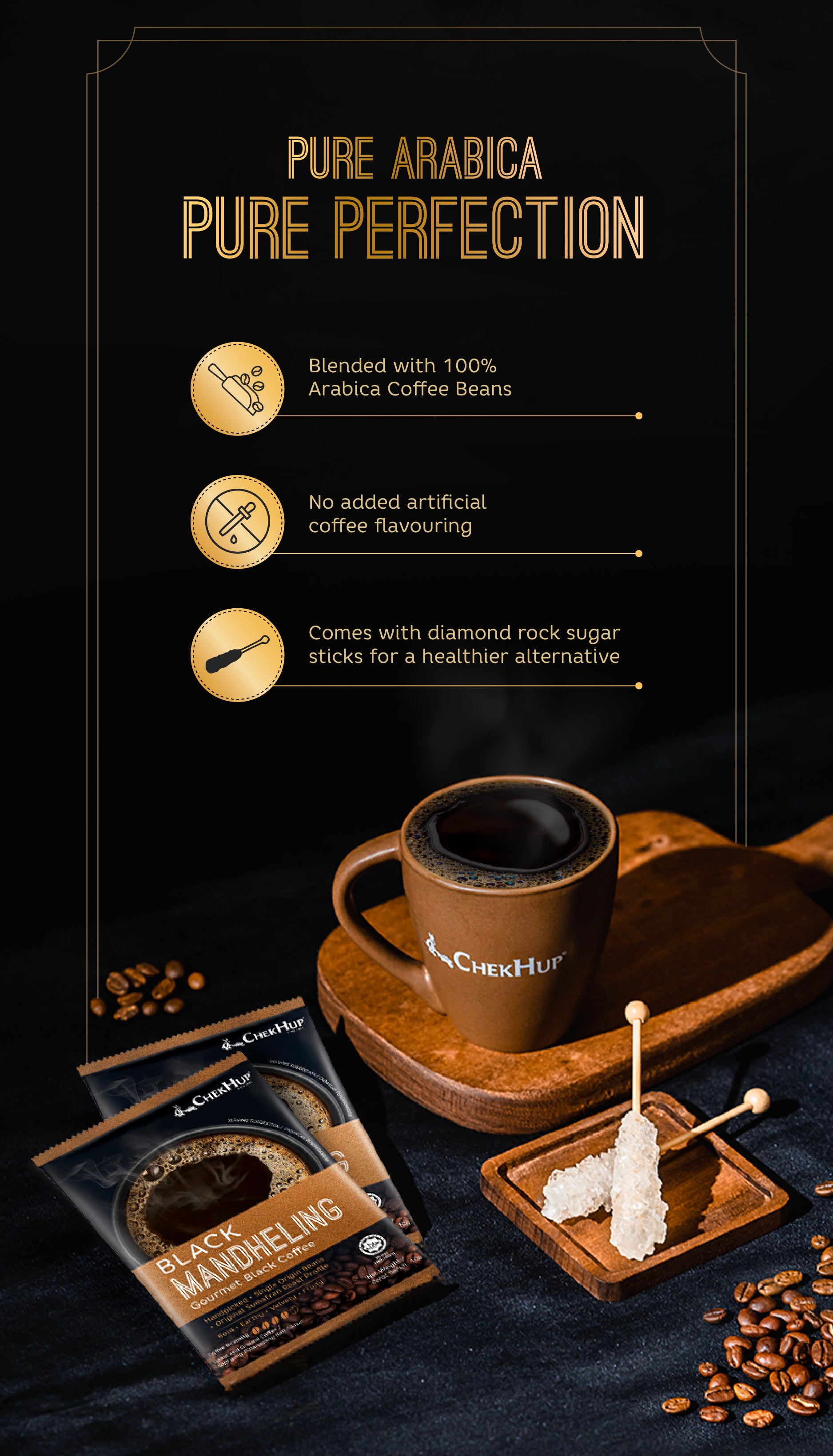 CHEK HUP BLACK MANDHELING GOURMET BLACK COFFEE