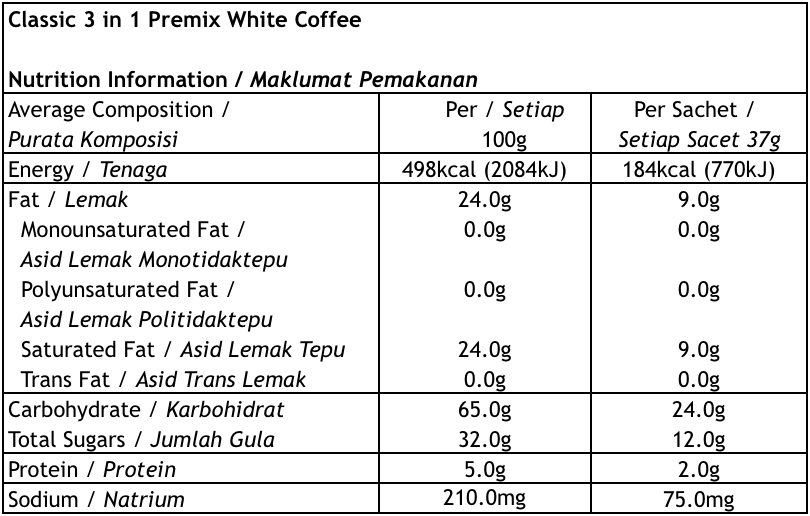 CHEK HUP 3 IN 1 CLASSIC WHITE COFFEE