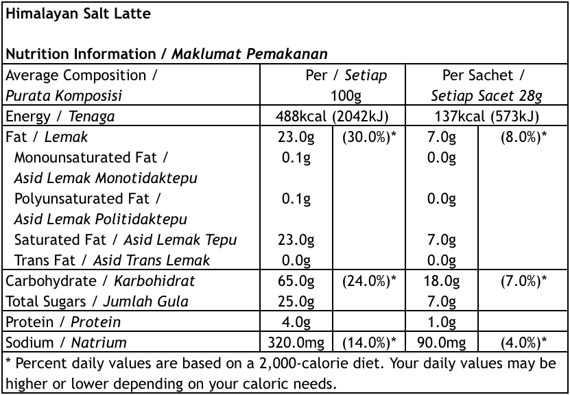 CHEK HUP HIMALAYAN SALT LATTE
