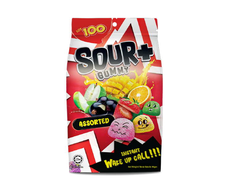 COCOALAND LOT 100 SOUR + GUMMY CANDY 95G BULK PRICE (24 PACKS)