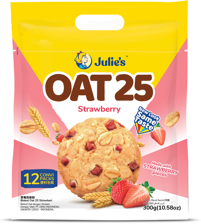 JULIE'S OAT 25 STRAWBERRY COOKIES