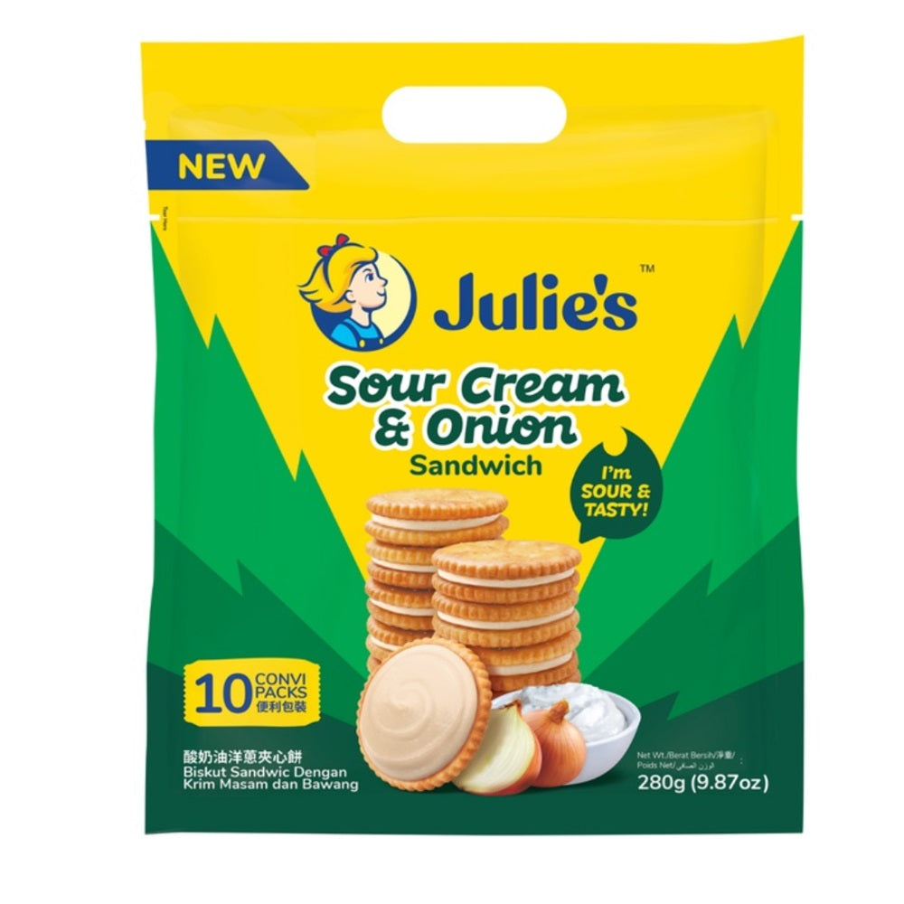 JULIE'S SOUR CREAM & ONION SANDWICH BISCUITS