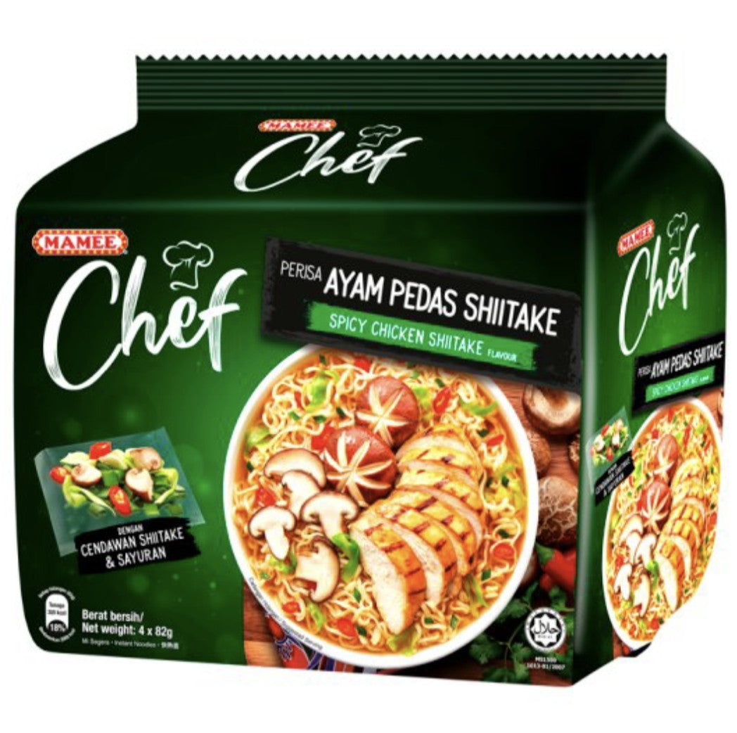 MAMEE CHEF SPICY CHICKEN WITH SHITAKE INSTANT NOODLES