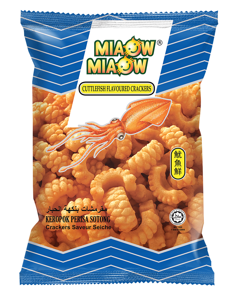 MIAOW MIAOW CUTTLEFISH FLAVOUR CRACKERS 50G