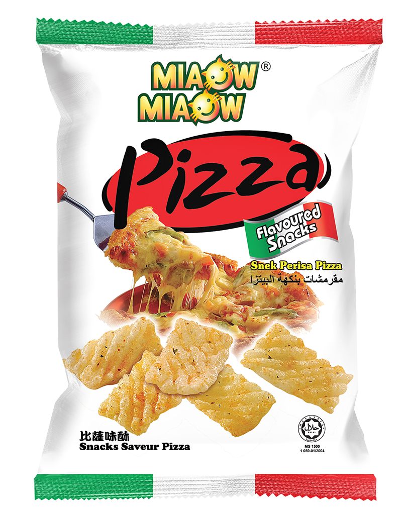 MIAOW MIAOW PIZZA FLAVOUR SNACKS 50G