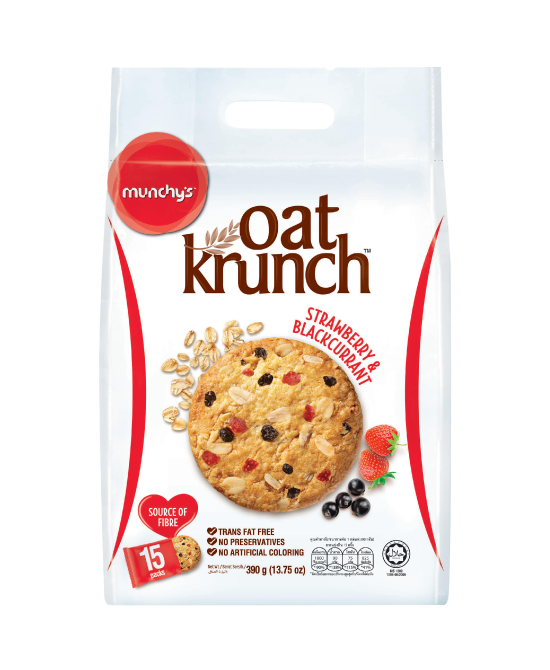 MUNCHY'S OAT KRUNCH STRAWBERRY & BLACKCURRANT CRACKERS