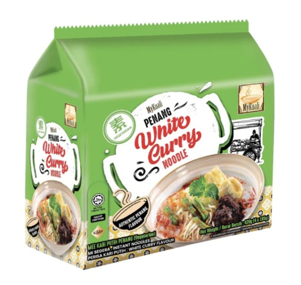 MYKUALI PENANG VEGETARIAN WHITE CURRY INSTANT NOODLES