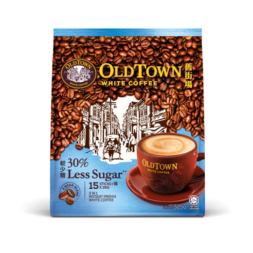 OLDTOWN 30% LESS SUGAR 3IN1 INSTANT WHITE COFFEE