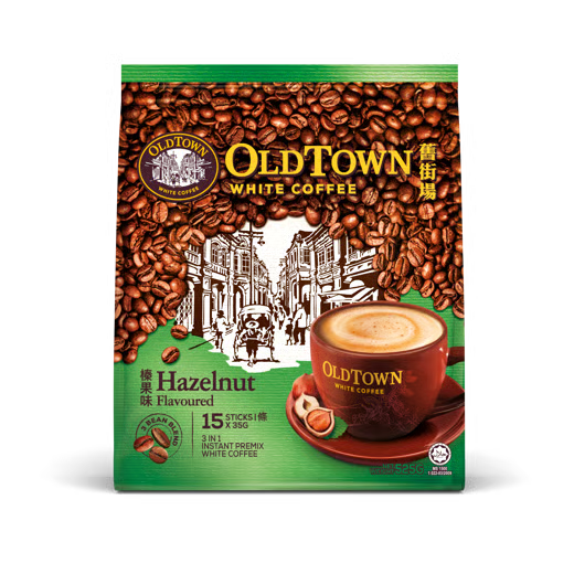 OLDTOWN HAZELNUT 3IN1 INSTANT WHITE COFFEE