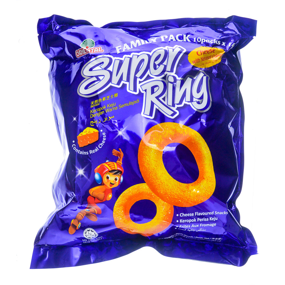 ORIENTAL SUPER RING CHEESE SNACKS 14G