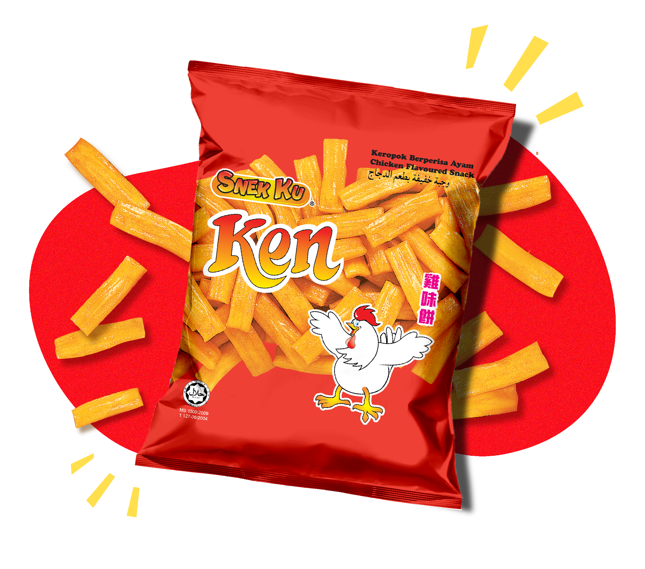 SNEK KU KEN CHICKEN FLAVOUR SNACK 18G