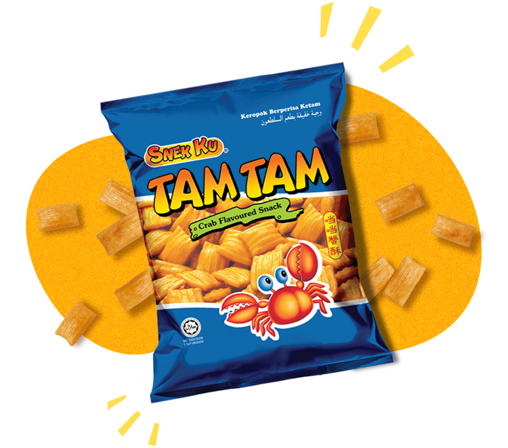 SNEK KU TAMTAM CRAB FLAVOUR SNACK 18G