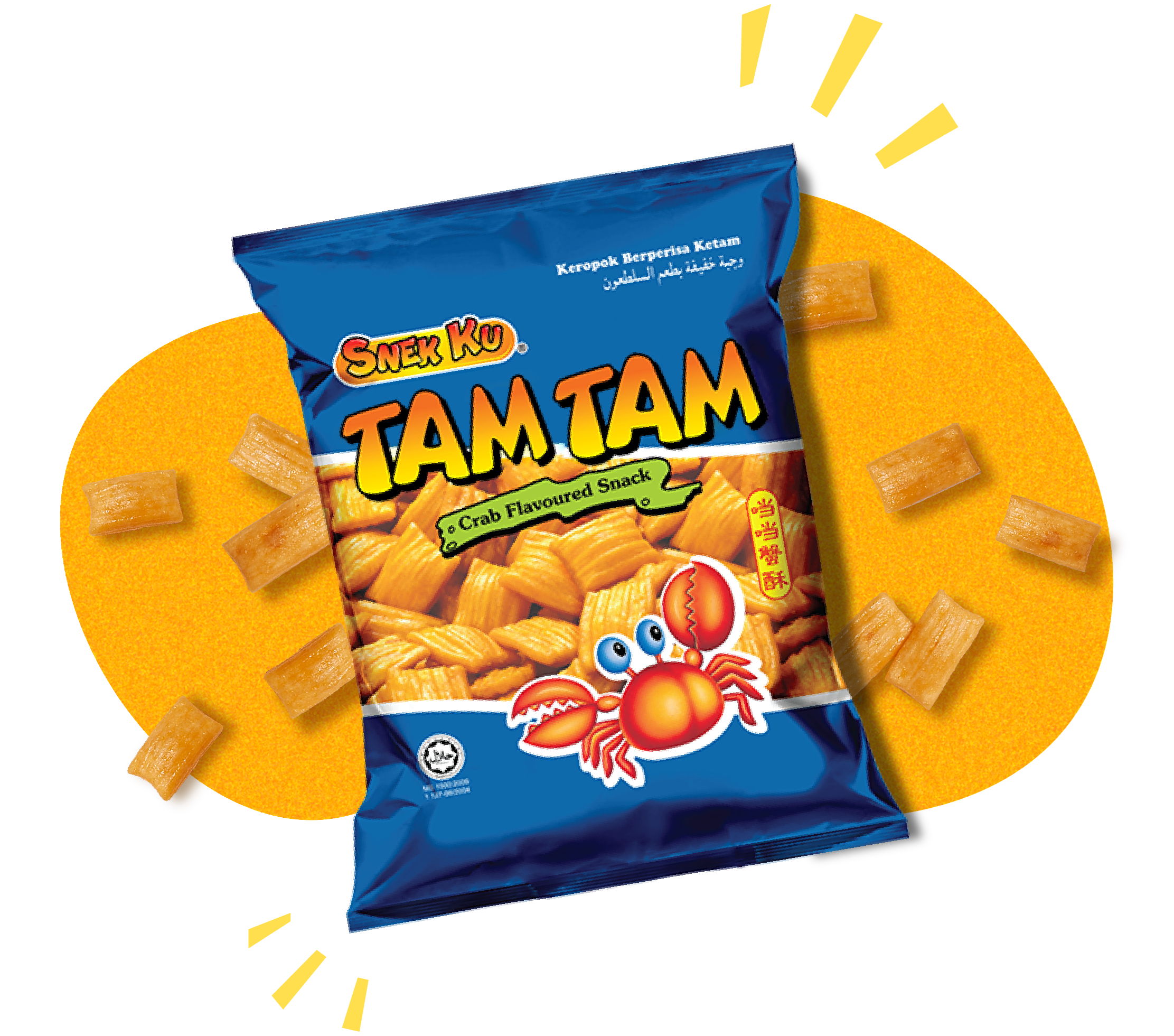 SNEK KU TAMTAM CRAB FLAVOUR SNACK 18G