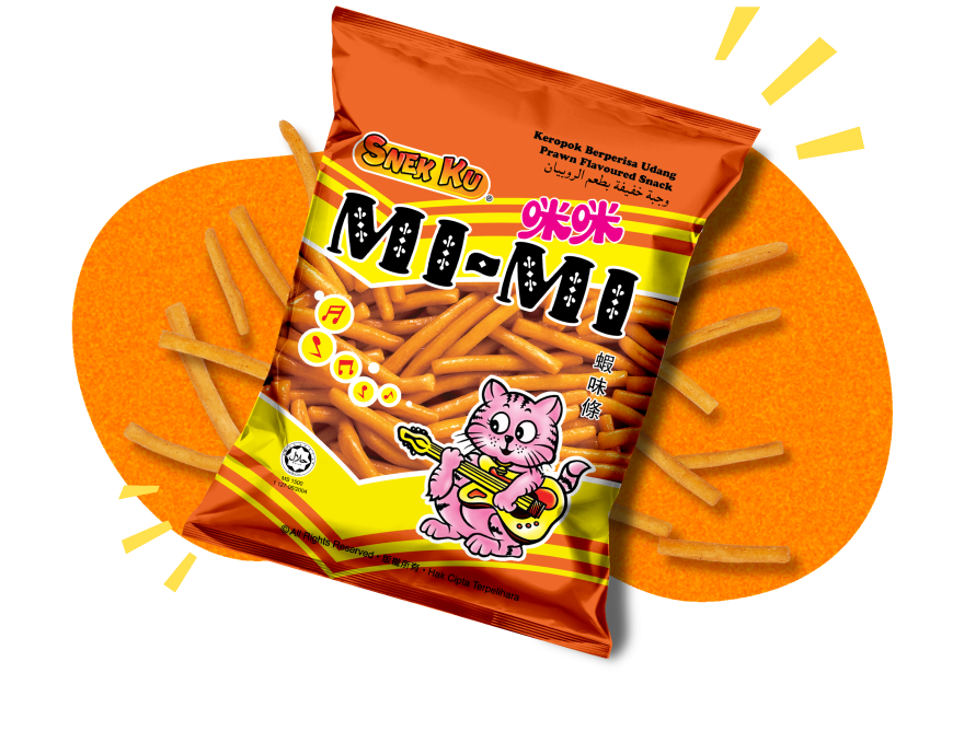 SNEK KU MIMI PRAWN FLAVOUR SNACK 18G