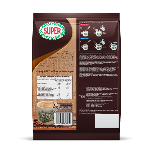 SUPER CHARCOAL ROASTED CLASSIC HERITAGE INSTANT WHITE COFFEE