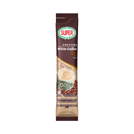 SUPER CHARCOAL ROASTED CLASSIC HERITAGE INSTANT WHITE COFFEE