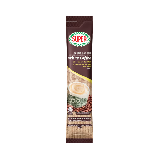 SUPER CHARCOAL ROASTED COFFEE & CREAMER HERITAGE INSTANT WHITE COFFEE