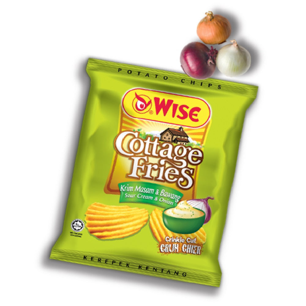 WISE COTTAGE SOUR CREAM & ONION FRIES POTATO CHIPS